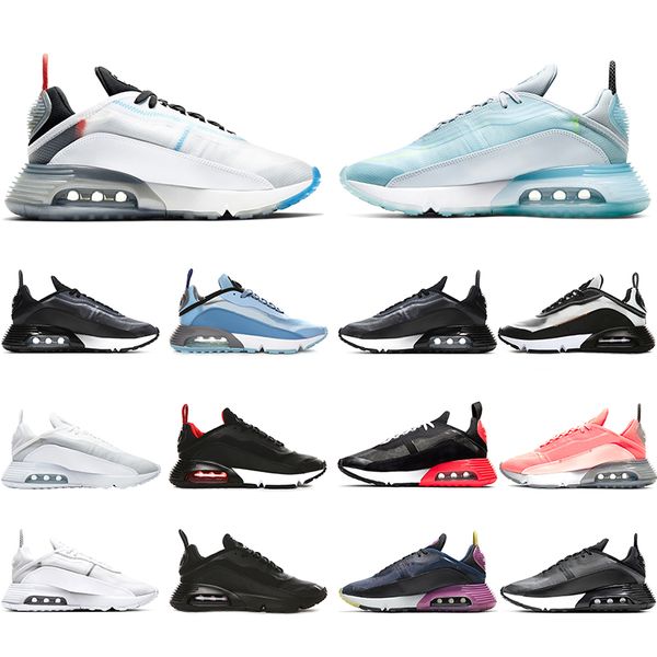 

2090 running shoes mens womens sneakers pure platinum duck camo bred triple black white womens trainers sports size 36-45, White;red