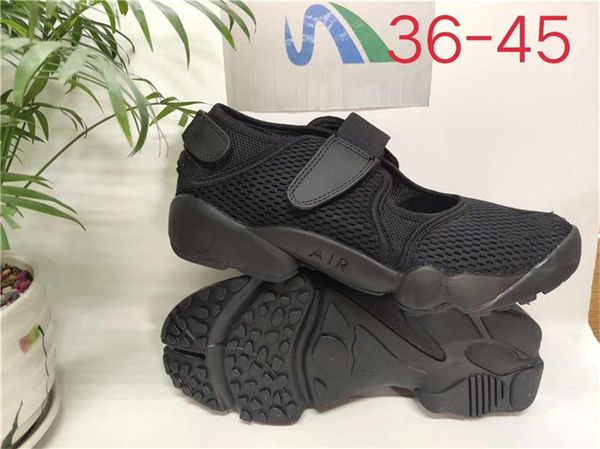 

men and women air rift shoe mens ninja shoe male female sandal size 36-45 comfortable casual neutral style, Black