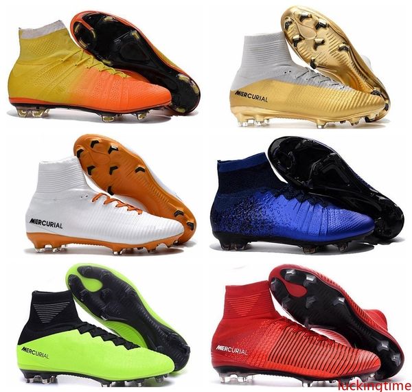 

mens mercurial superfly cr7 v fg ag football boots cristiano ronaldo high neymar jr acc soccer shoes magista obra soccer cleats