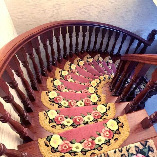 

10pcs stair carpet sets slip resistance stair trend mats step rug for 25*70cm fit for 25cm width stepping pad