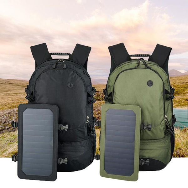 

outdoor solar usb charging multifunction backpack 40l hiking camping business backpack waterproof bag for men travel knapsack