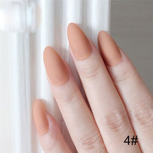 

nail art manicure 24pcs/set matte tips for false nails fake nails forms for extension manicure art false accessories, Red;gold