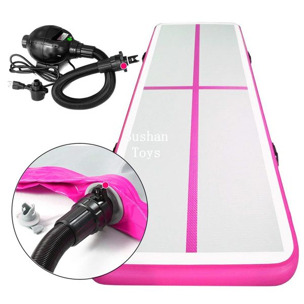 

pump, 2*1m mintgreen inflatable air track gymnastics inflatable air track tumbling mat gym airtrack for sale