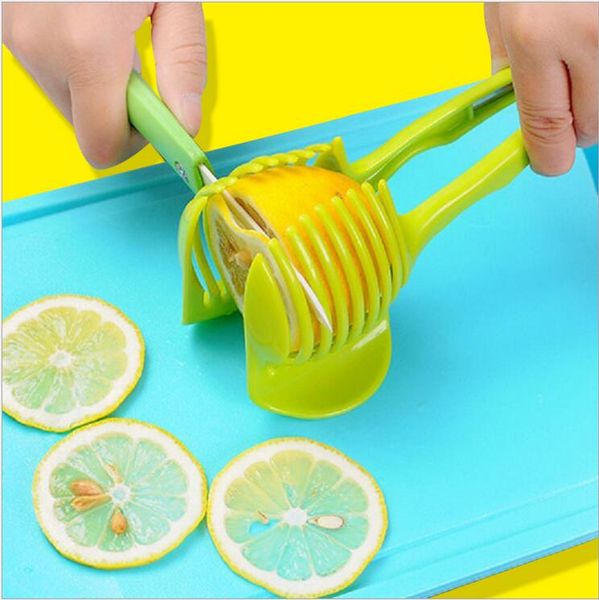 

lemon tomato slicer hand-held lemon onion tomato fruit slicer chopper cutter food clips tomato slicer fruits cutter yysy279