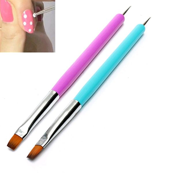 

painting dotting acrylic uv gel polish brush liners tool promotion nail art pen, Yellow