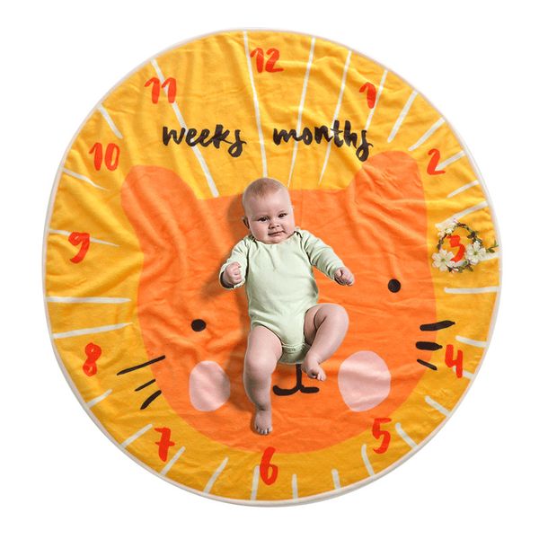 

newborn baby monthly growth milestone blanket pgraphy props background 95 cm flannel girls boy blanket kids shooting cloth