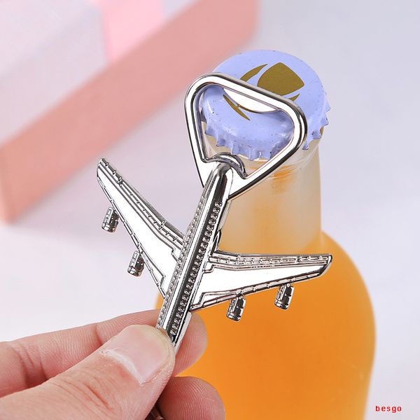 Retro aeroplano apribottiglie birra portachiavi aereo portachiavi in metallo forma apri portachiavi regalo di nozze bomboniere utensile da cucina DBC BH2630