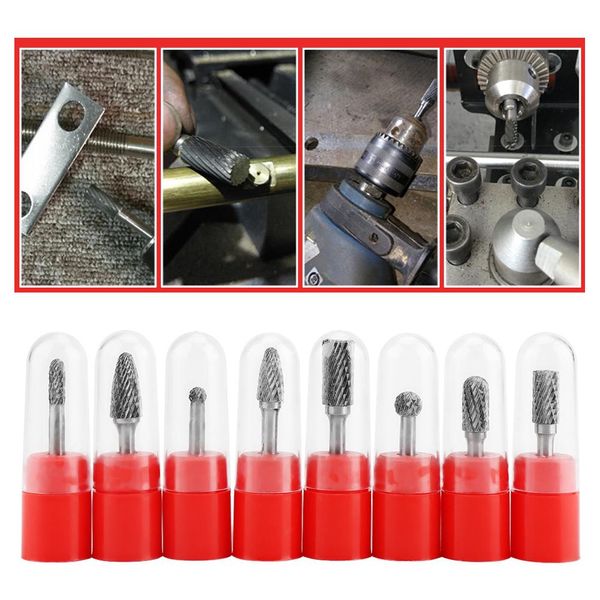 

drill bit 8pcs double cut tungsten steel carbide rotary burr die grinder bit tool set