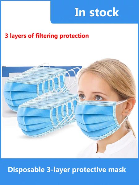 

Горячие маски одноразовая маска для лица защитная маска нетканые одноразовые маски 3 слоя утолщенные гражданские защитные маски Protectivemask