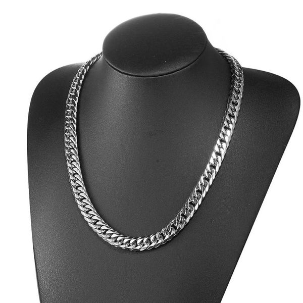 

charming 316l stainless steel 11mm silver color cuban curb chain womens mens jewelry unisexs necklace or bracelet handmade gift