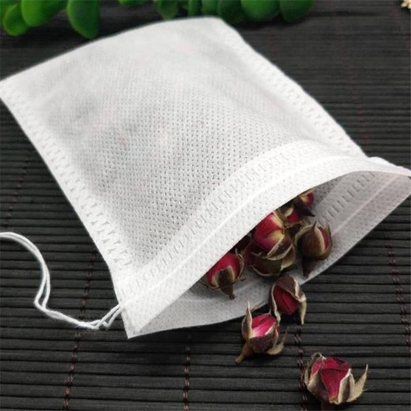 

100pcs/pack teabags 5.5 x 7cm fabric empty scented tea bags with string heal seal filter for herb loose tea bolsas