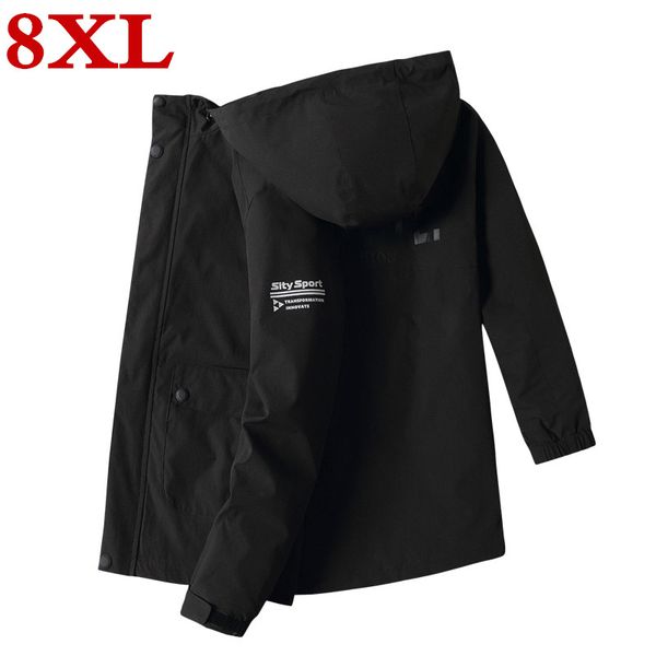 

new 8xl 7xl 6xl plus size new casual jackets autumn coat men sportswear mens thin slim fit jackets for male, Black;brown