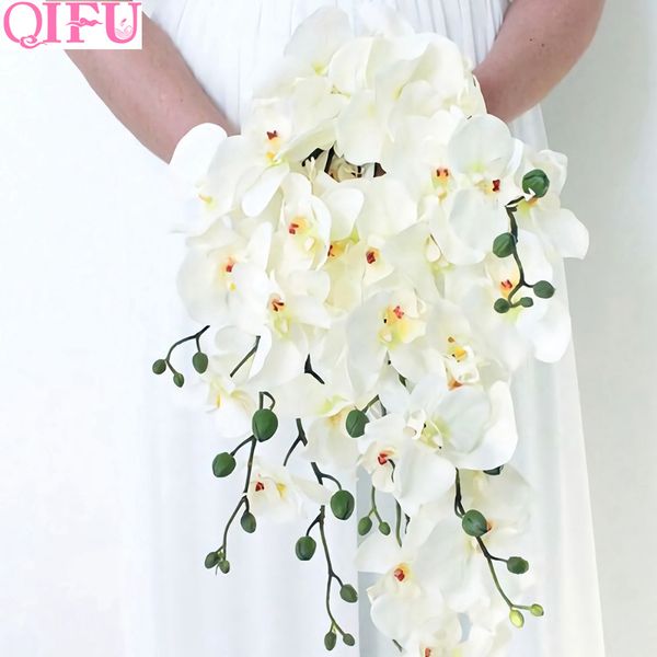 Acheter 1 Bouquet Artificielle Orchidée Papillon Fleurs Artificielles Pour Décor Soie Fleur Bouquet Phalaenopsis Real Touch Faux Fleurs De 40 Du