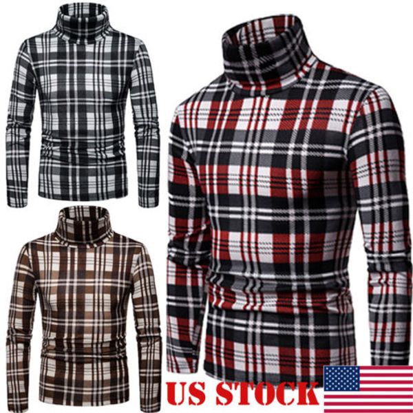 

brand new fashion winter mens slim warm knitted pullover jumper sweater plain turtleneck soft, White;black