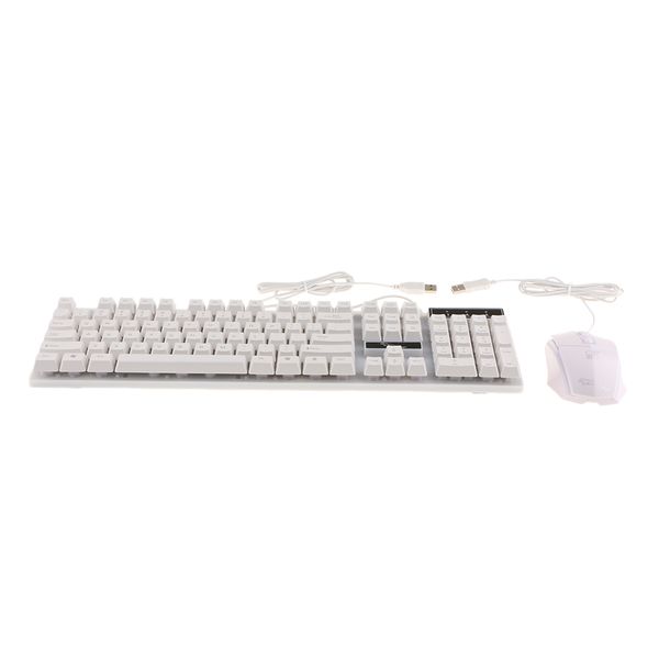 

проводная usb компьютера mechanical feel с подсветкой клавиатуры и мыши set