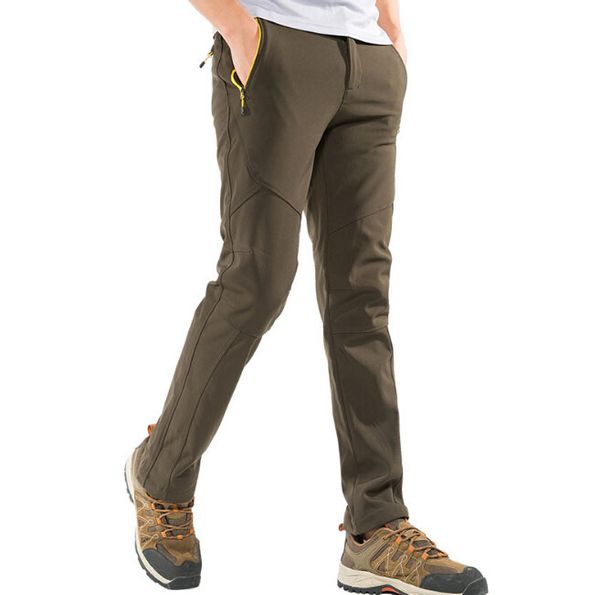 

outdoor pants men's autumn and winter outdoor anti-fouling warm thickening hiking pants men wholesale, Black;green