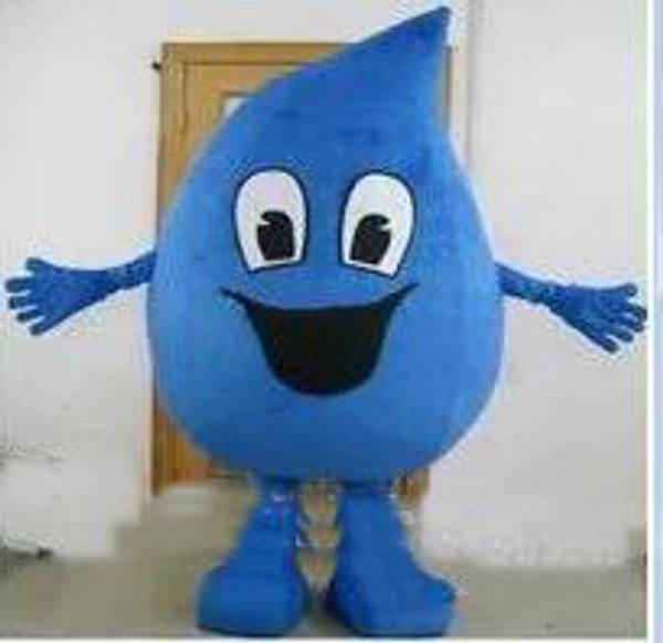 2018 alta qualidade azul pouco traje da mascote da gota da água para o adulto para usar mascotes do personagem de desenhos animados para venda