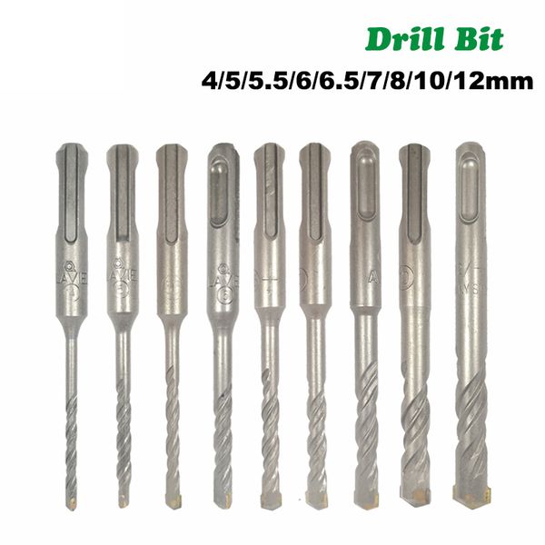 

9pcs/set electric hammer sds plus drill bits set 110mm concrete wall brick block masonry hole saw drilling 4mm 5mm 6mm