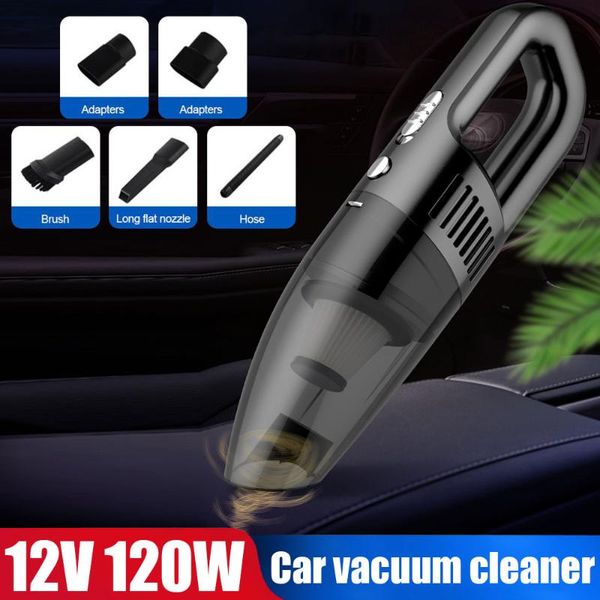 

car vacuum cleaner dust vacuum sweeper handheld dust collector dry and wet wired 120w 12v universal for cleaning pet auto