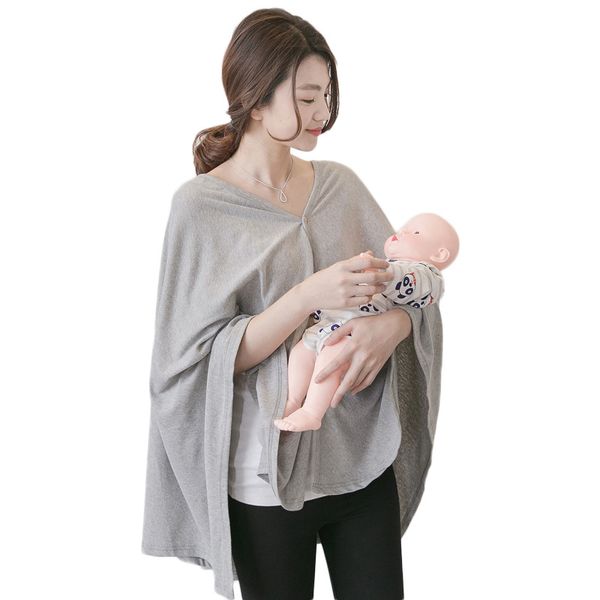 

breastfeeding cover cotton breathable maternity privacy apron soft solid anti-lighting outdoor baby feeding nursing cover shawl, White