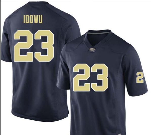 

custom men pittsburgh panther oluwaseun idowu #23 real full embroidery college jersey size s-4xl or custom any name or number jersey, Black;red