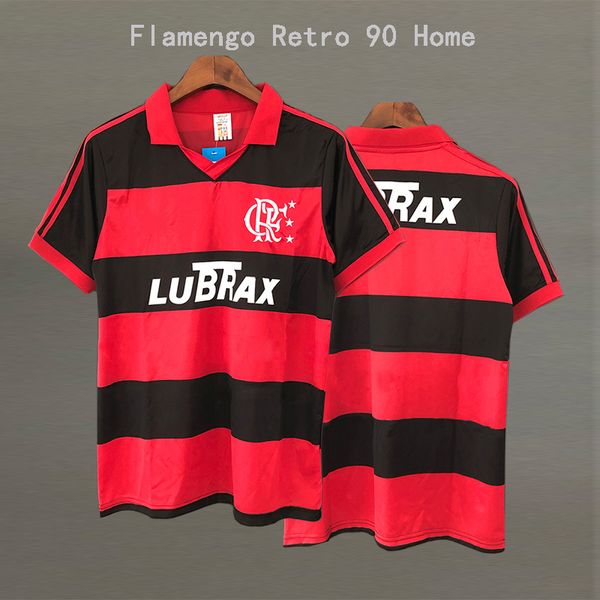 

Flamengo retro 90 home occer jer ey home and red football uit xl, Black;yellow