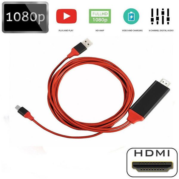 

1080p 6ft Молния HDMI HDTV AV Adapter Кабель Plug & Play для iPhone 6/7 / 8Plus