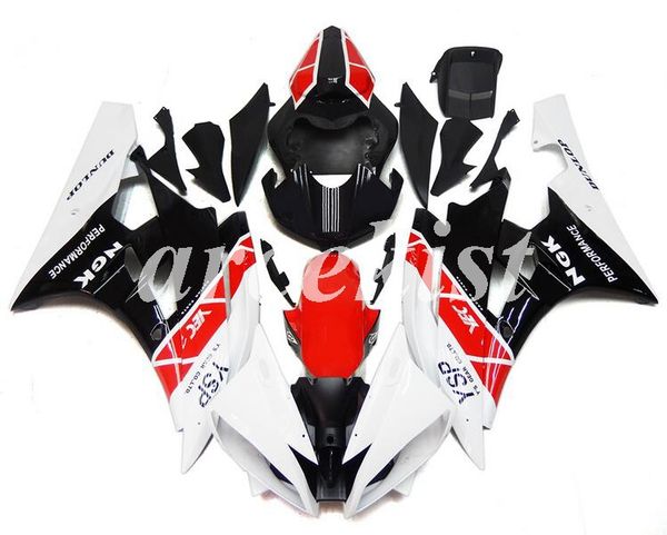 

new abs injection motorcycle fairings kit fit for yamaha yzf-r6 2006 2007 06 07 r6 matte red black white