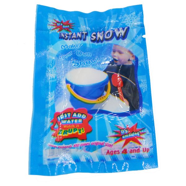 

10pcs/lots white snow for christmas wedding fake magic instant snow fluffy super absorbant decorations tree snow powder