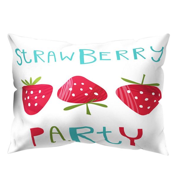 

strawberry pattern soft throw pillow case cushion cover home sofa bed decor