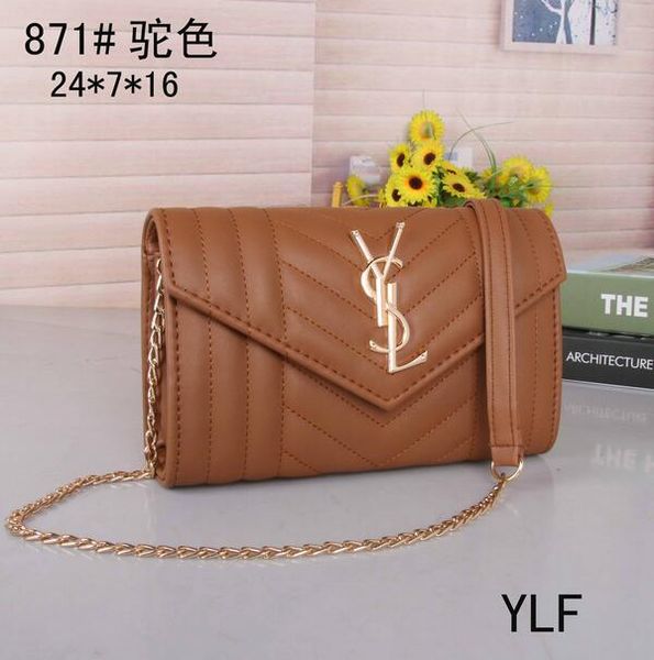 

2019 Высочайшее Качество Известный Бренд Сумка Vintage Цепной мешок Коровьей YSL Pattern Пл