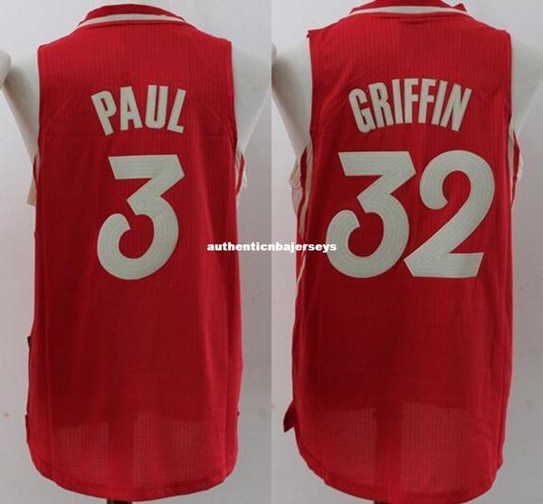 

men's 2016 tmas version 32 blake griffin jersey,red color size s~xxl paul jersey,100% stitched basketball jersey ncaa college, Black;blue