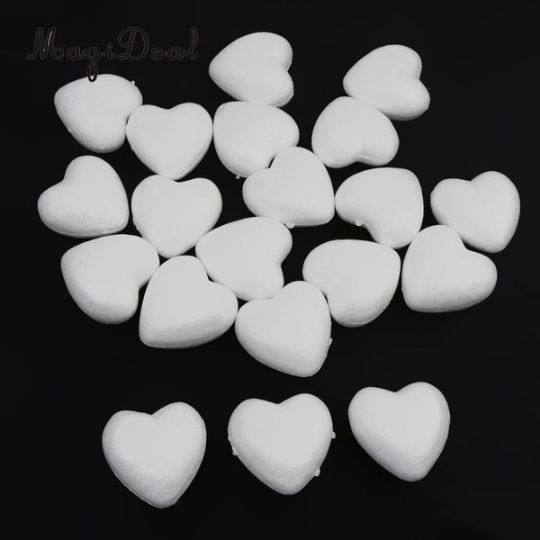 

magideal 20pcs 60mm white modelling craft polystyrene foam love heart foam ball diy wedding christmas decoration children crafts