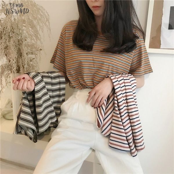 

womens designer t shirts pretty girls shortsleeve grid drilling rhinestone casual stripe shirts perspective handsome korean top, White