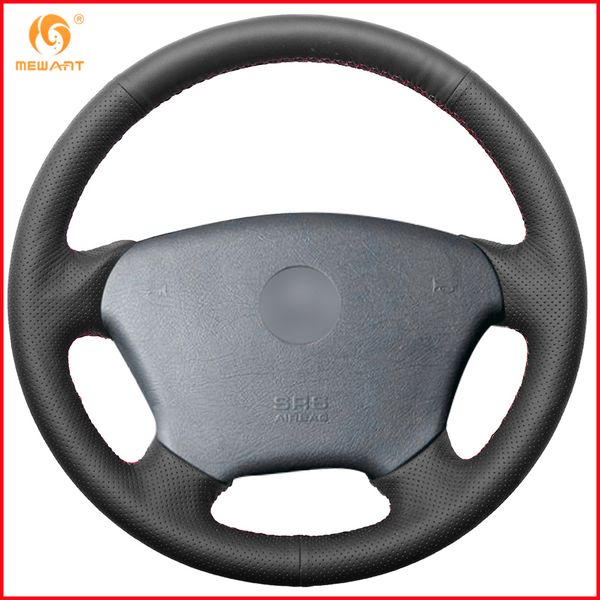 

mewant black artificial leather car steering wheel cover for w163 interior accessories parts