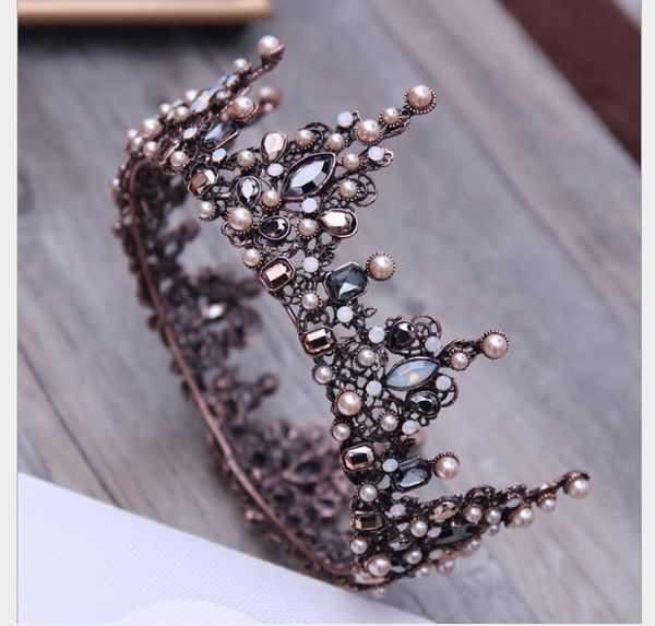 

crown round princess crown luxury palace film house bride's wedding garment accessories, Slivery;golden