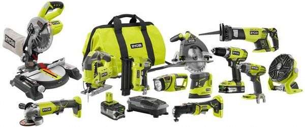 

Ryobi combo kit reciprocating aw impact drill driver batterie cordle 12 tool