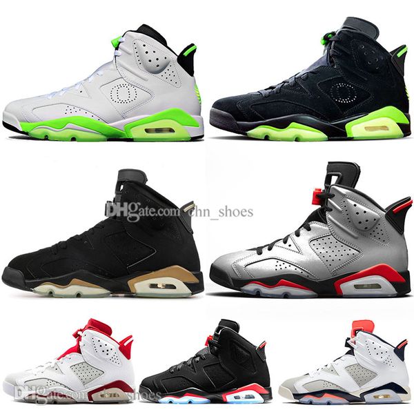 

6 6s mens basketball shoes 2019 bred infrared 23 maroon 3m reflective tinker gatorade green red blue slam dunk vi men sport sneakers