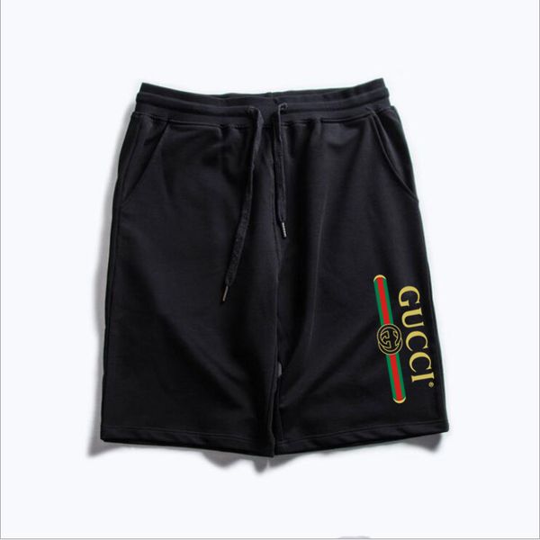 

the new fashionmens designer summer shorts pants fashion colors printed drawstring shorts 2019 relaxed homme luxury sweatpants, Black