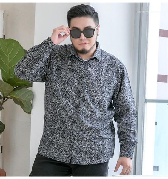 

shirts spring casual turn down collar mans clothing hawaii long sleeve plus size shirts floral mens designer, White;black