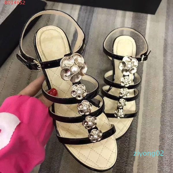 

горячего сбывание нового appival женщины ladys низких пятки цветы бисероплетение с боками дизайнерских сандалий из натуральной кожи z02, Black