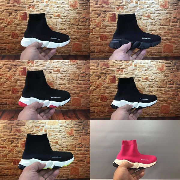 

nfant дети дети кроссовки balenciaga носок вязаные плоские кроссовки скорость бегунов спортивная обувь малыш мальчик девочка тренер