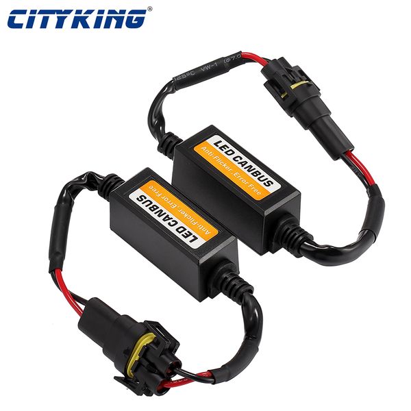

2pcs led car warning canceller capacitor error load resistor led canbus decoder for h1 h3 h4 h7 h8 h9 h11 9012 9005 9006