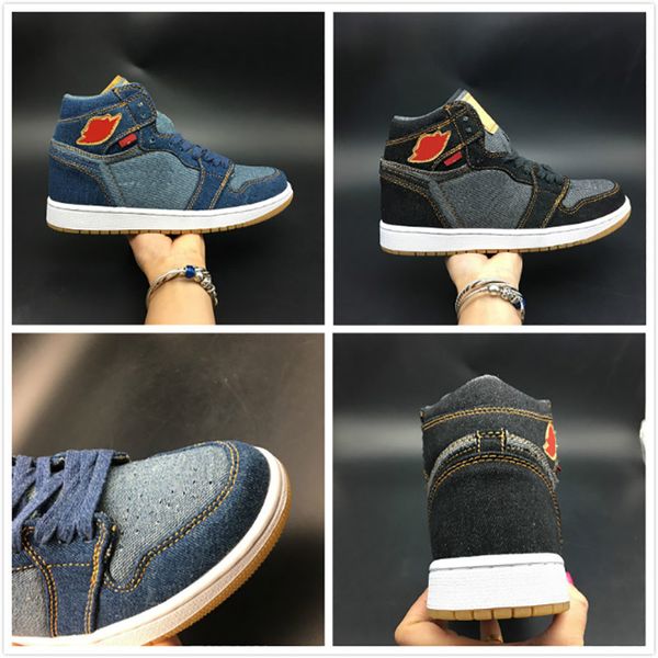 

Cool Basketball Shoes 1 1s The Cowboy Black Blue Sports Shoes Mens Designer Outdoor Sneakers With Box