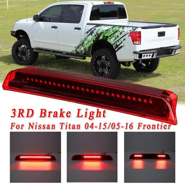 

led third 3rd brake light cargo lamp bar third brake slamp tail light for 2004-15/frontier 2005-2016 red/smoke black