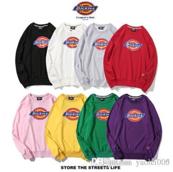 

новый шаблон печати двс шею свитер мужчин и женщин комплект свободного покроя тенденция ватные куртка осень и зима, Black