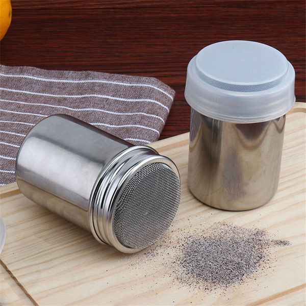 

stainless steel chocolate shaker icing sugar powder cocoa flour coffee sifter drop shipping
