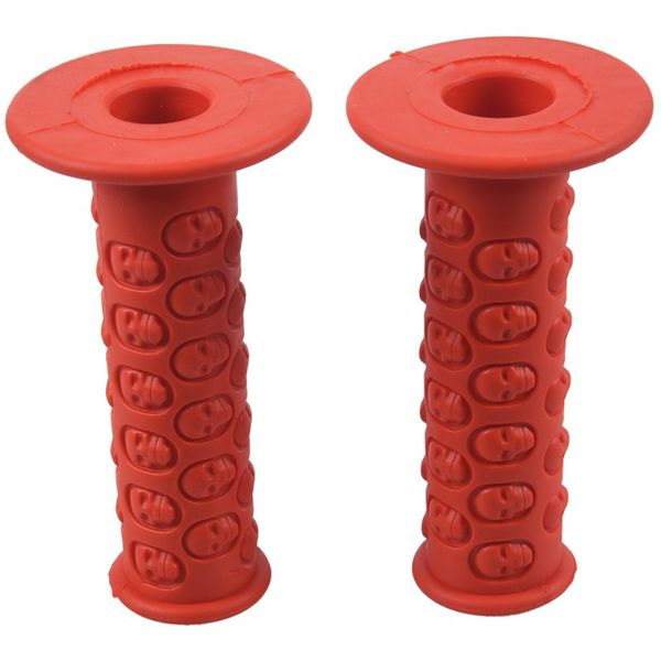 

2x handlebar motorcycle scooter motocross quality rubber handles with skull pattern