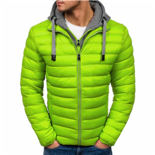 

zogaa fashion men's warm jacket coat autumn winter male thermal parkas men new 2019 clothing outdoors down slim casual coats, Black