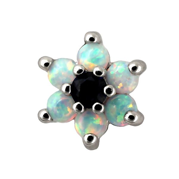

musi dermal anchor g23 titanium flower cz body jewelry, Slivery;golden